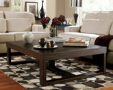 Coral Furniture - Ashley Furniture - Watson Coffee Table - Rectangular Cocktail Table / Dark Brown - T481-1