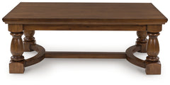 Coral Furniture - Ashley Furniture - Sturlayne Coffee Table - Rectangular Cocktail Table / Brown - T609-1