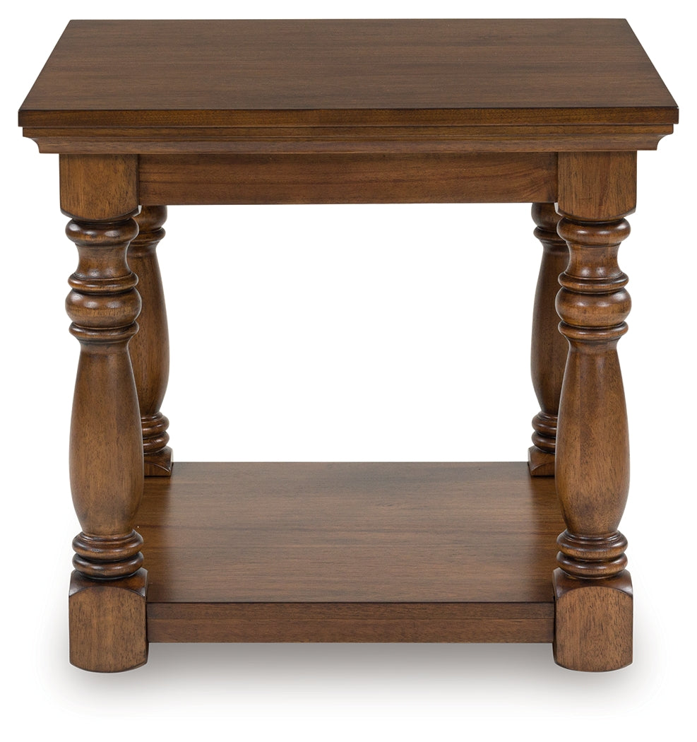 Coral Furniture - Ashley Furniture - Sturlayne End Table - Rectangular End Table / Brown - T609-3