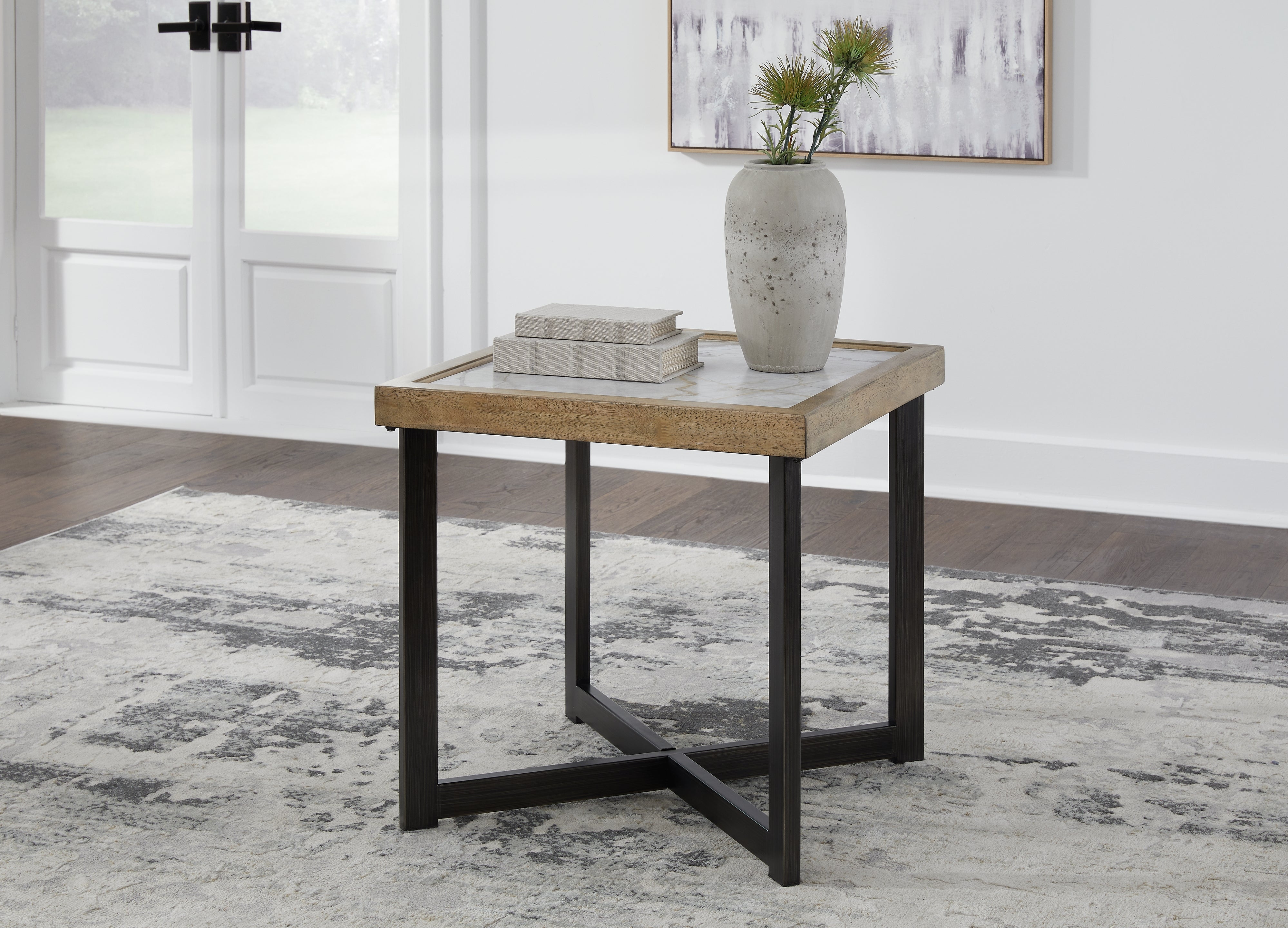 Coral Furniture - Ashley Furniture - Montia End Table - Square End Table / Multi - T632-2