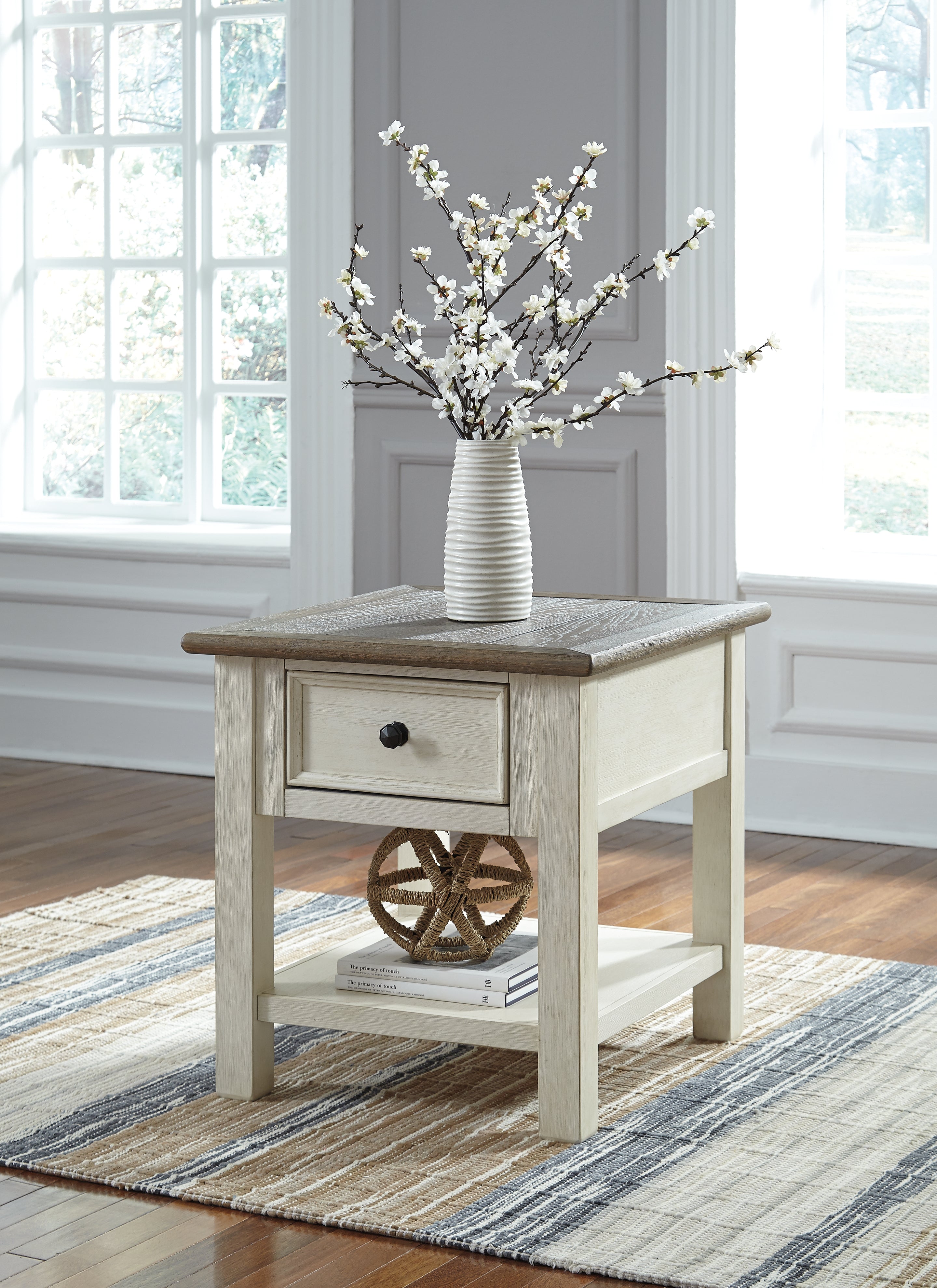 Coral Furniture - Ashley Furniture - Bolanburg End Table - Rectangular End Table / Two-tone - T637-3