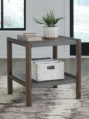 Coral Furniture - Ashley Furniture - Kallenny End Table - Rectangular End Table / Brown/Gray - T669-3