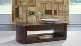 Coral Furniture - Ashley Furniture - Korestone Lift-Top Coffee Table - Lift Top Cocktail Table / Dark Brown - T679-9