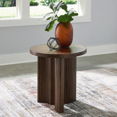 Coral Furniture - Ashley Furniture - Korestone End Table - Rectangular End Table / Dark Brown - T438-3