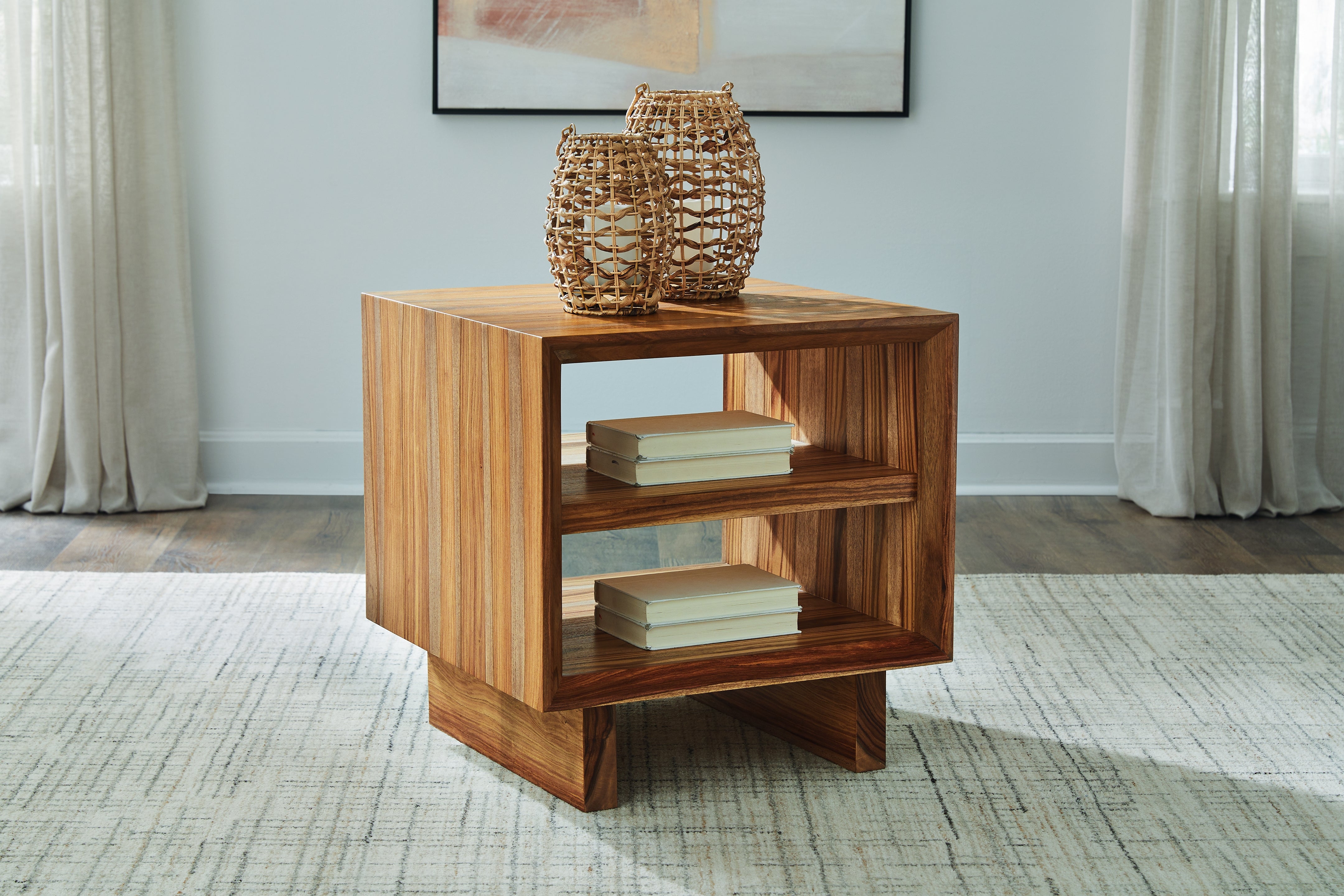 Coral Furniture - Ashley Furniture - Dressonni End Table - Square End Table / Brown - T690-2