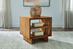 Coral Furniture - Ashley Furniture - Dressonni End Table - Square End Table / Brown - T690-2