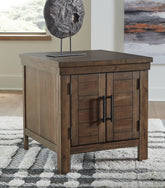 Coral Furniture - Ashley Furniture - Moriville End Table - Rectangular End Table / Grayish Brown - T731-3