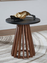 Coral Furniture - Ashley Furniture - Kallari End Table - Round End Table / Warm Brown/Black - T737-6
