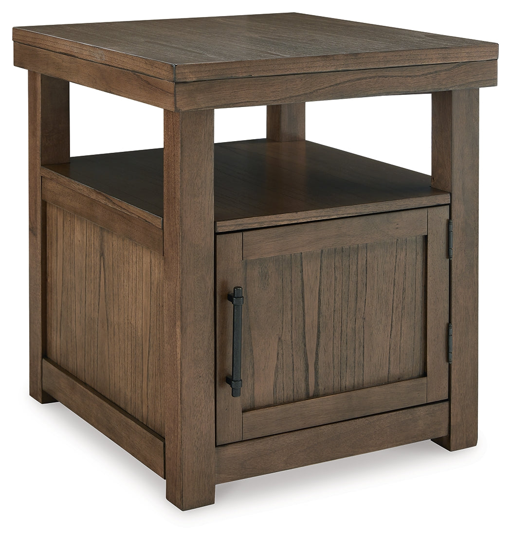 Coral Furniture - Ashley Furniture - Boardernest End Table - Rectangular End Table / Brown - T738-3