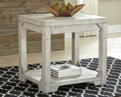 Coral Furniture - Ashley Furniture - Fregine End Table - Rectangular End Table / Whitewash - T755-3