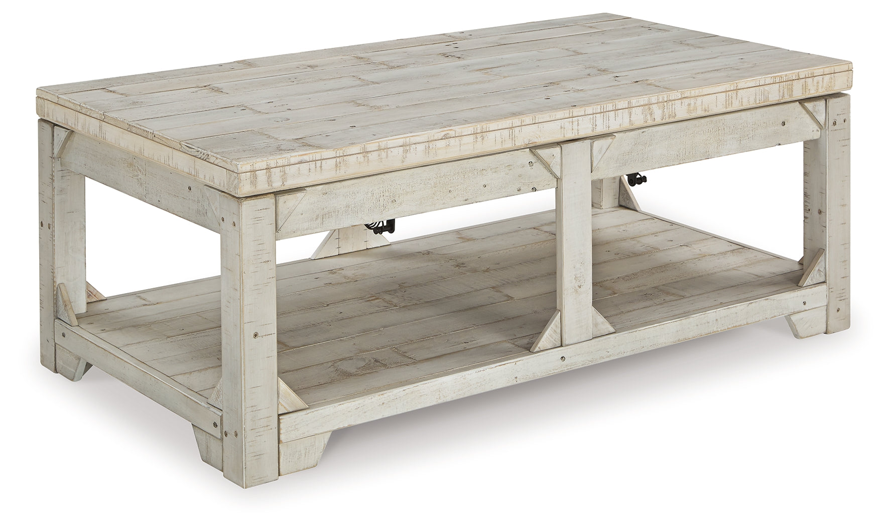 Coral Furniture - Ashley Furniture - Fregine Coffee Table with Lift Top - Lift Top Cocktail Table / Whitewash - T755-9