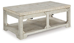 Coral Furniture - Ashley Furniture - Fregine Coffee Table with Lift Top - Lift Top Cocktail Table / Whitewash - T755-9