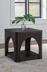Coral Furniture - Ashley Furniture - Yellink End Table - Square End Table / Black - T760-2