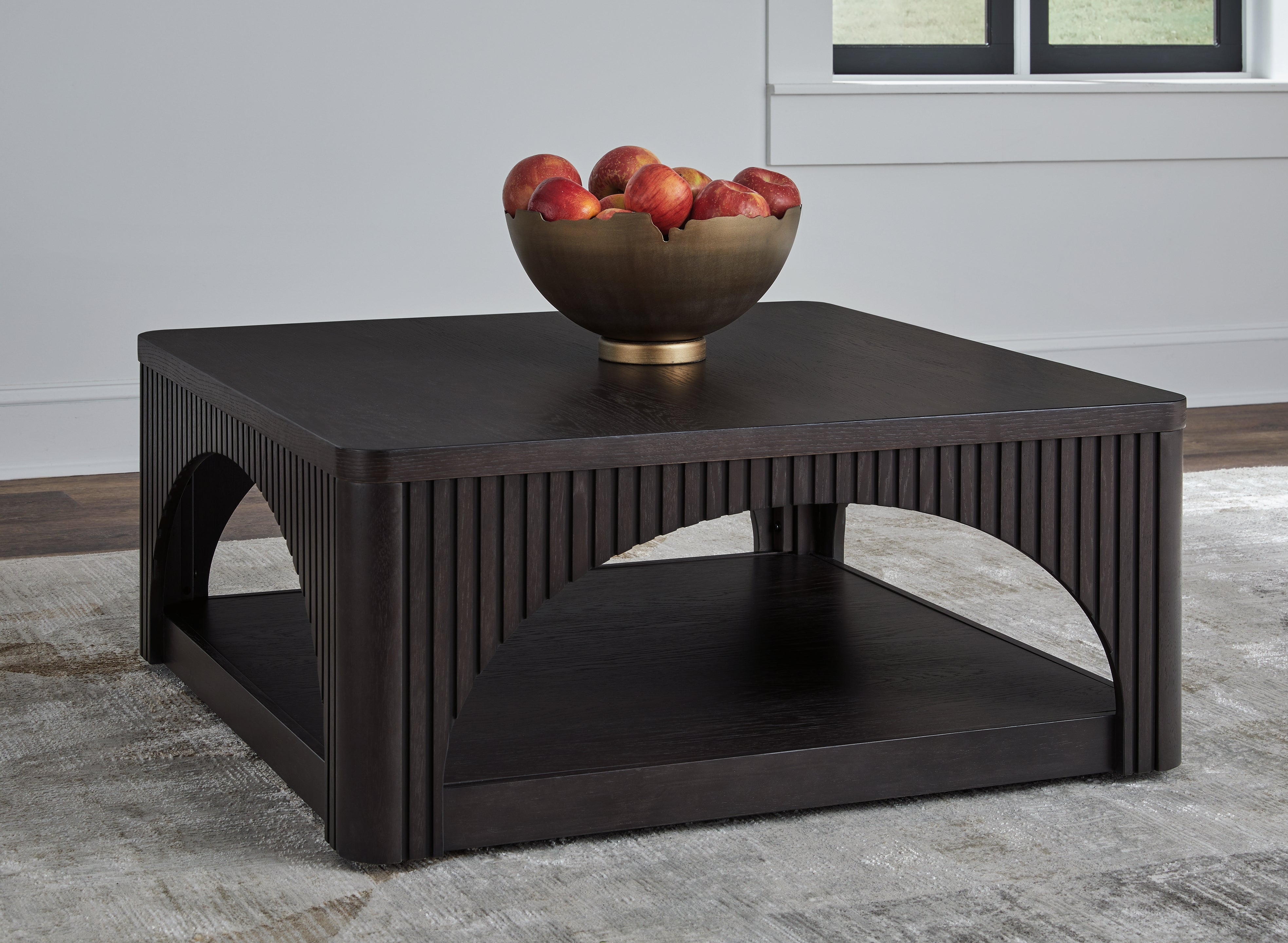 Coral Furniture - Ashley Furniture - Yellink Coffee Table - Square Cocktail Table / Black - T760-8