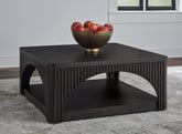 Coral Furniture - Ashley Furniture - Yellink Coffee Table - Square Cocktail Table / Black - T760-8