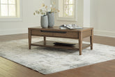 Coral Furniture - Ashley Furniture - Roanhowe Coffee Table - Rectangular Cocktail Table / Brown - T769-1