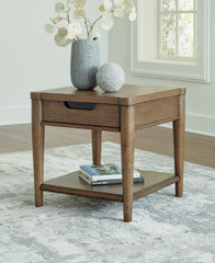 Coral Furniture - Ashley Furniture - Roanhowe End Table - Rectangular End Table / Brown - T769-3