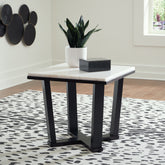 Coral Furniture - Ashley Furniture - Fostead End Table - Square End Table / White/Espresso - T770-2