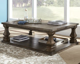 Coral Furniture - Ashley Furniture - Johnelle Coffee Table - Rectangular Cocktail Table / Gray - T776-1