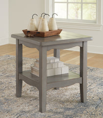 Coral Furniture - Ashley Furniture - Charina End Table - Square End Table / Antique Gray - T784-2