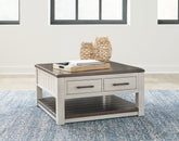 Coral Furniture - Ashley Furniture - Darborn Lift-Top Coffee Table - Lift Top Cocktail Table / Gray/Brown - T796-00