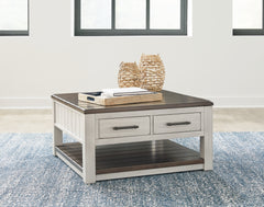 Coral Furniture - Ashley Furniture - Darborn Lift-Top Coffee Table - Lift Top Cocktail Table / Gray/Brown - T796-00