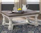 Coral Furniture - Ashley Furniture - Havalance Coffee Table - Rectangular Cocktail Table / Gray/White - T814-1