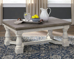Coral Furniture - Ashley Furniture - Havalance Coffee Table - Rectangular Cocktail Table / Gray/White - T814-1