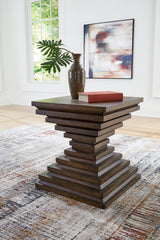 Coral Furniture - Ashley Furniture - Hannodream End Table - Square End Table / Warm Brown - T821-2