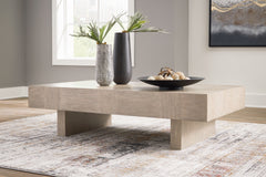 Coral Furniture - Ashley Furniture - Jorlaina Coffee Table - Square Cocktail Table / Light Grayish Brown - T622-8