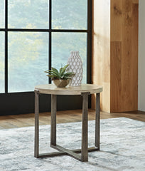 Coral Furniture - Ashley Furniture - Dalenville End Table - Round End Table / Gray - T965-6