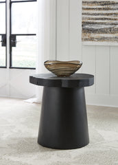 Coral Furniture - Ashley Furniture - Wimbell End Table - Round End Table / Black - T970-6