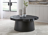 Coral Furniture - Ashley Furniture - Wimbell Coffee Table - Round Cocktail Table / Black - T970-8