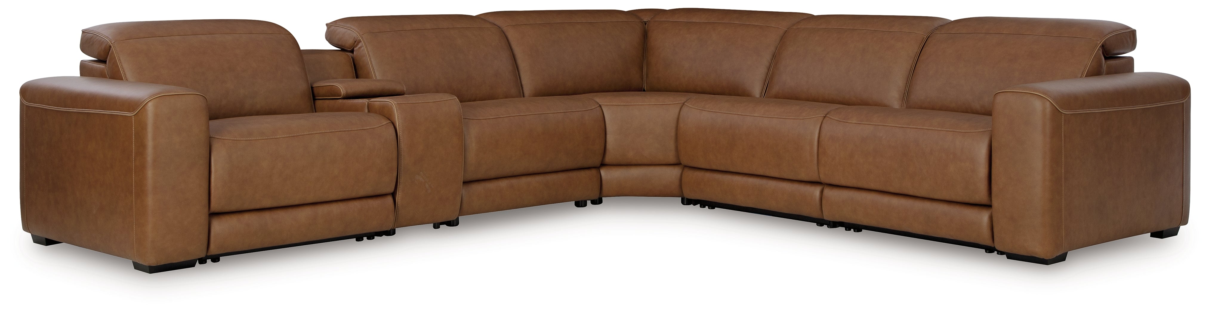 Coral Furniture - Ashley Furniture - Magic Man Sectional - 2-Piece Power Reclining Sectional Loveseat / Caramel - PCU10700S1