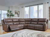 Coral Furniture - Ashley Furniture - Bleckley Sectional - 6-Piece Power Reclining Sectional / Espresso - PCU12001S5