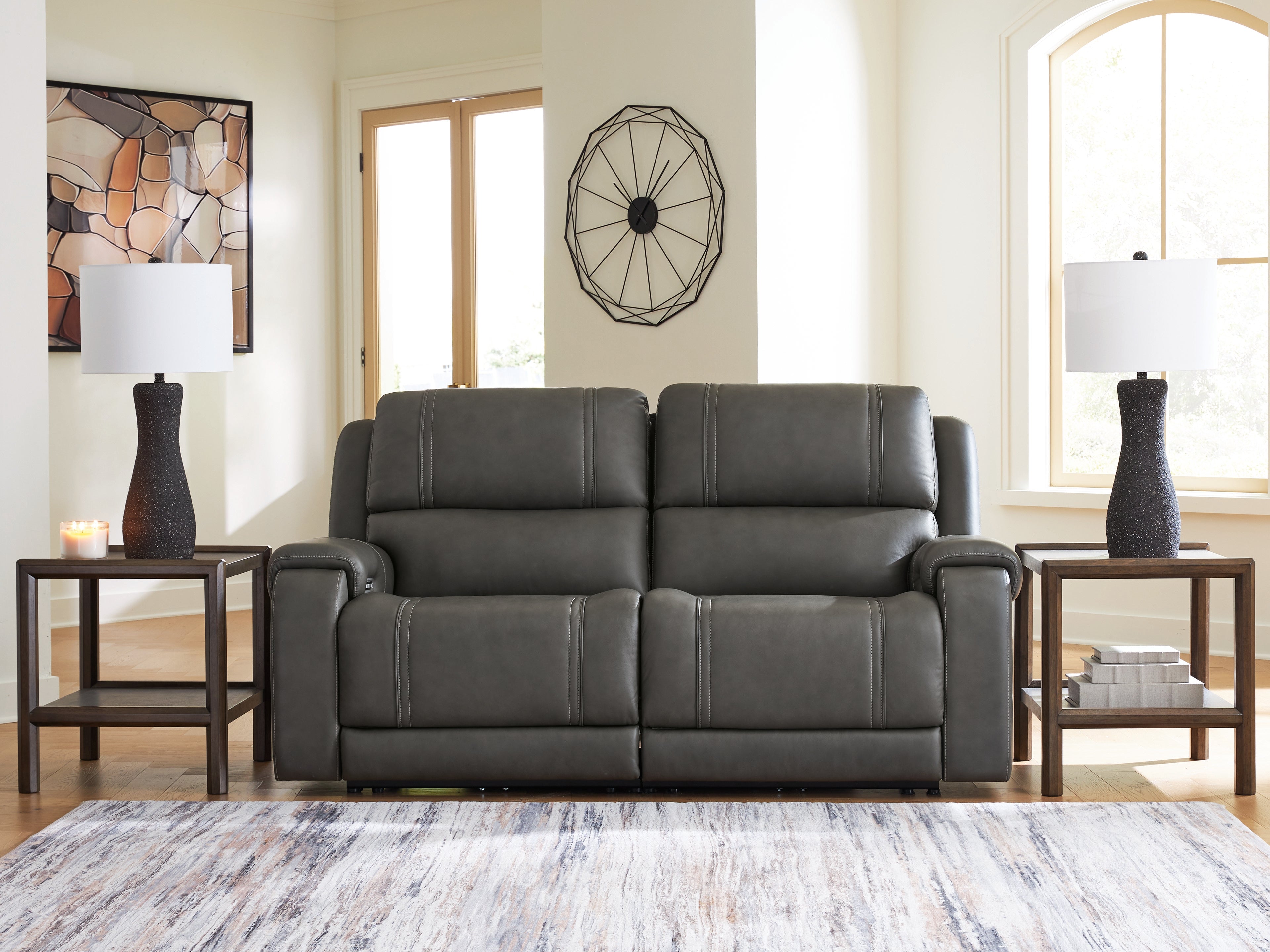 Coral Furniture - Ashley Furniture - 5Z - Pittson Sectional - 2-Piece Power Reclining Sectional Loveseat - PCU12600S1