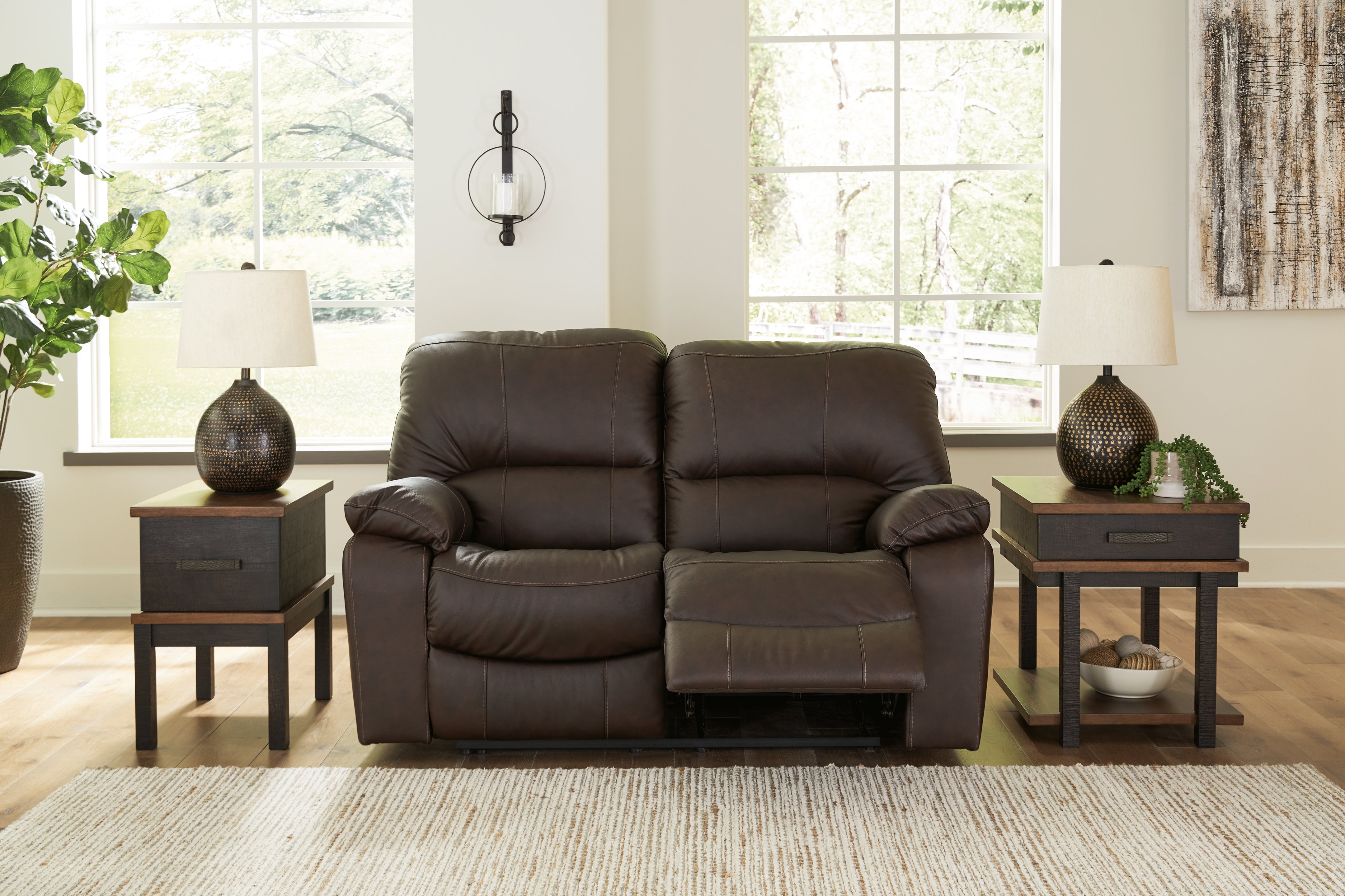 Coral Furniture - Ashley Furniture - Leesworth Living Room - Power Rocker Recliner / Ocean - U4380998