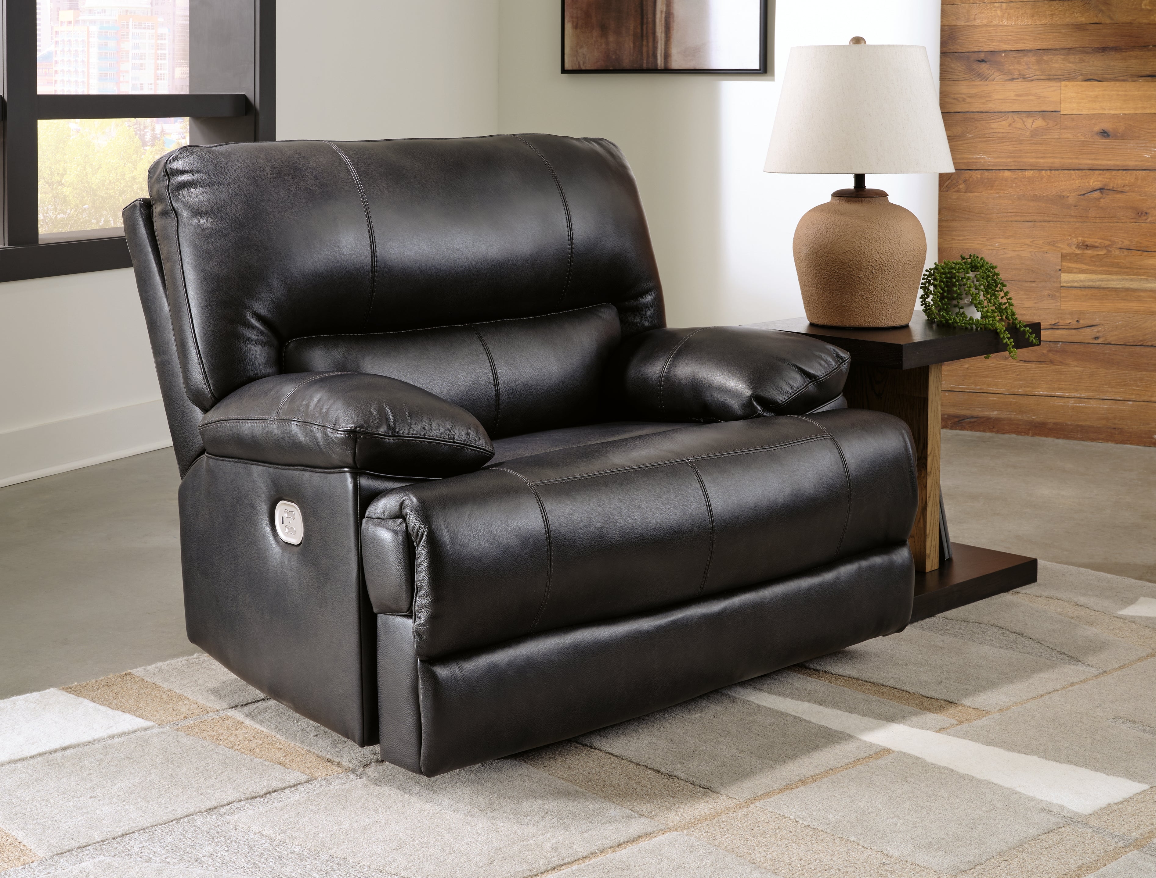 Coral Furniture - Ashley Furniture - Mountainous Living Room - PWR Recliner/ADJ Headrest / Eclipse - U6580182