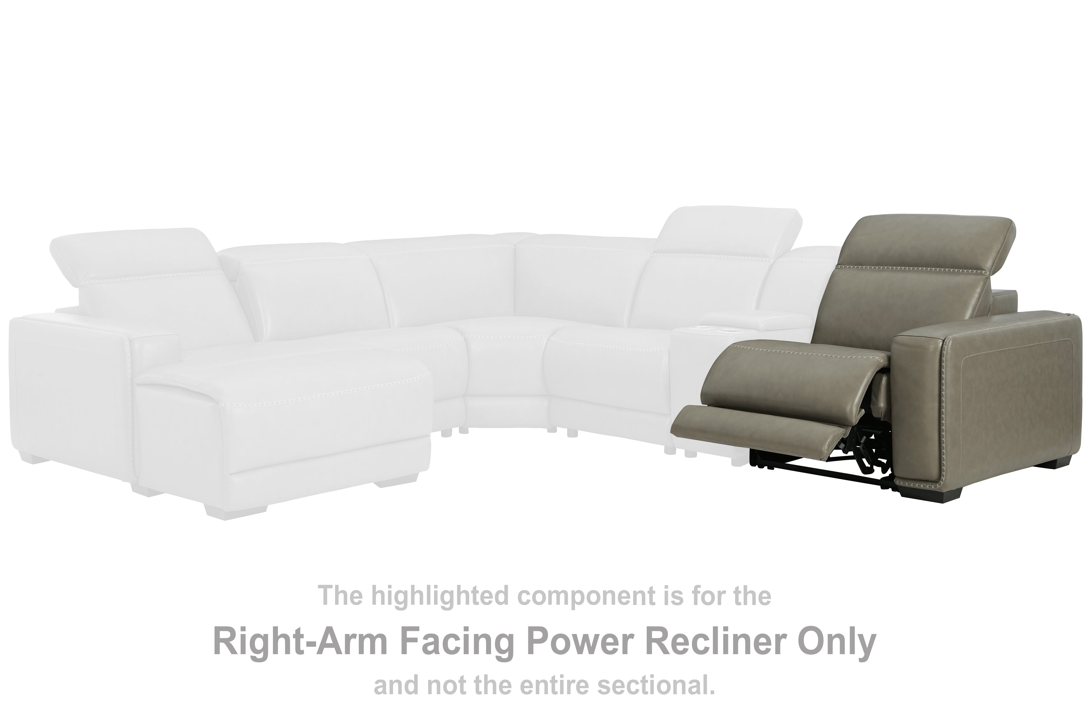 Coral Furniture - Ashley Furniture - Correze Sectional - 3-Piece Power Reclining Sectional with Chaise / Gray - U94202S11