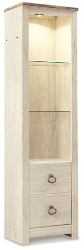 Coral Furniture - Ashley Furniture - Willowton Entertainment Center - 4-Piece Entertainment Center / Whitewash - W267W3