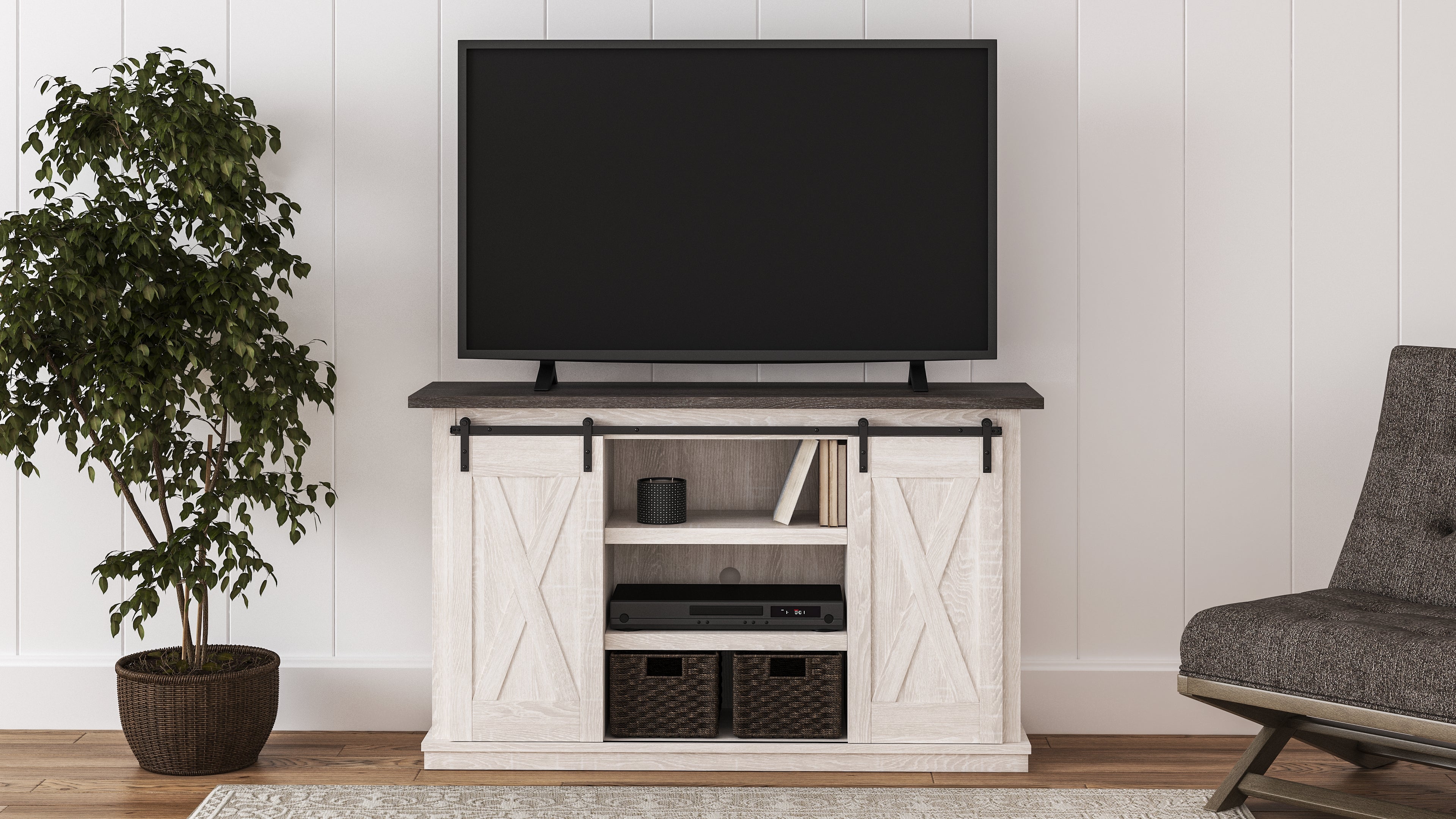 Coral Furniture - Ashley Furniture - Dorrinson 54" TV Stand - 54" / Two-tone - W287-48