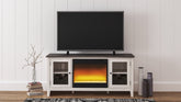 Coral Furniture - Ashley Furniture - Dorrinson 60" TV Stand with Electric Fireplace - 60" TV Stand with Electric Fireplace / Two-tone - W287W2