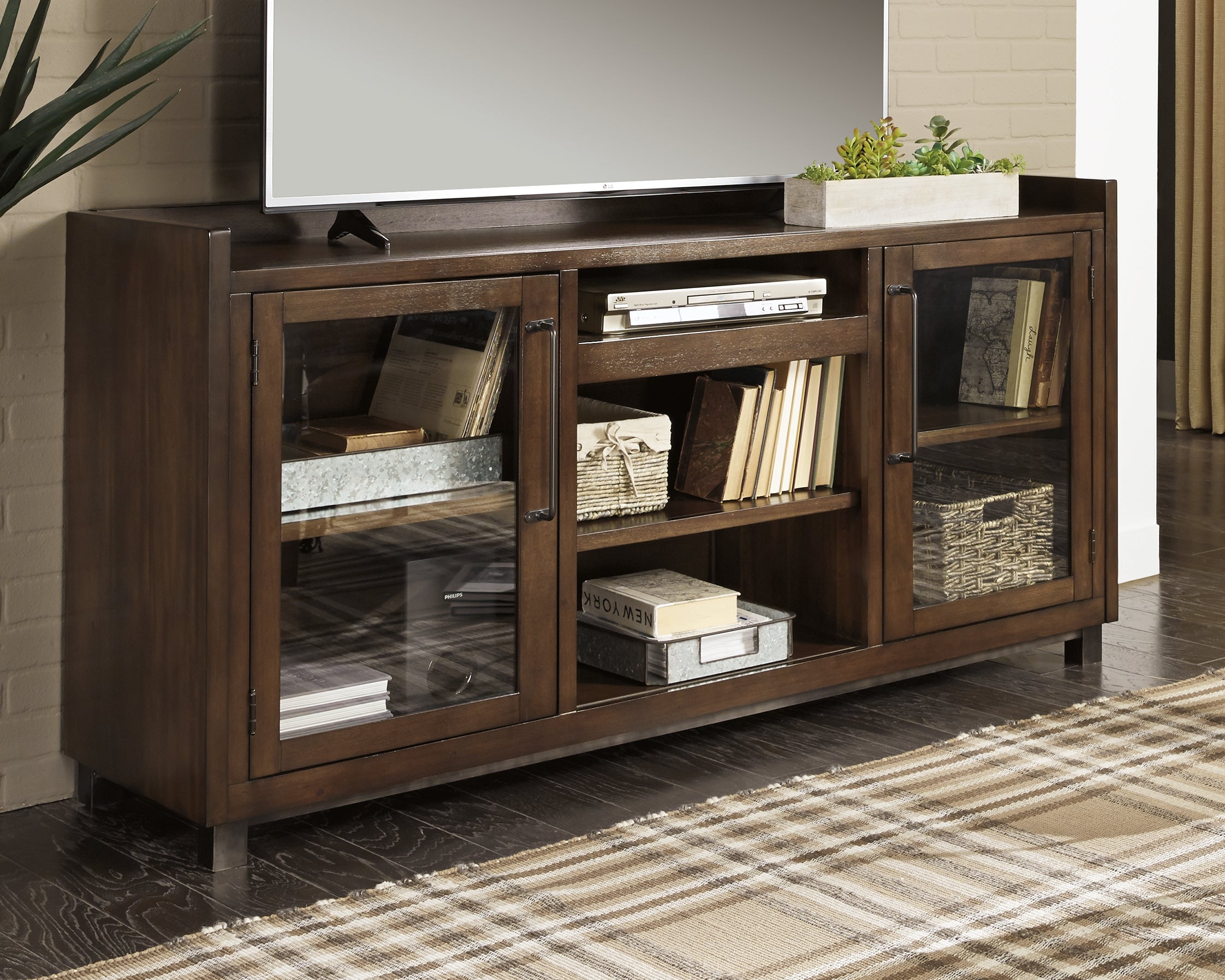 Coral Furniture - Ashley Furniture - Starmore 70" TV Stand - 70" / Brown - W633-68