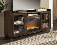 Coral Furniture - Ashley Furniture - Starmore 70" TV Stand with Electric Fireplace - 70" TV Stand with Electric Fireplace / Brown - W633W4
