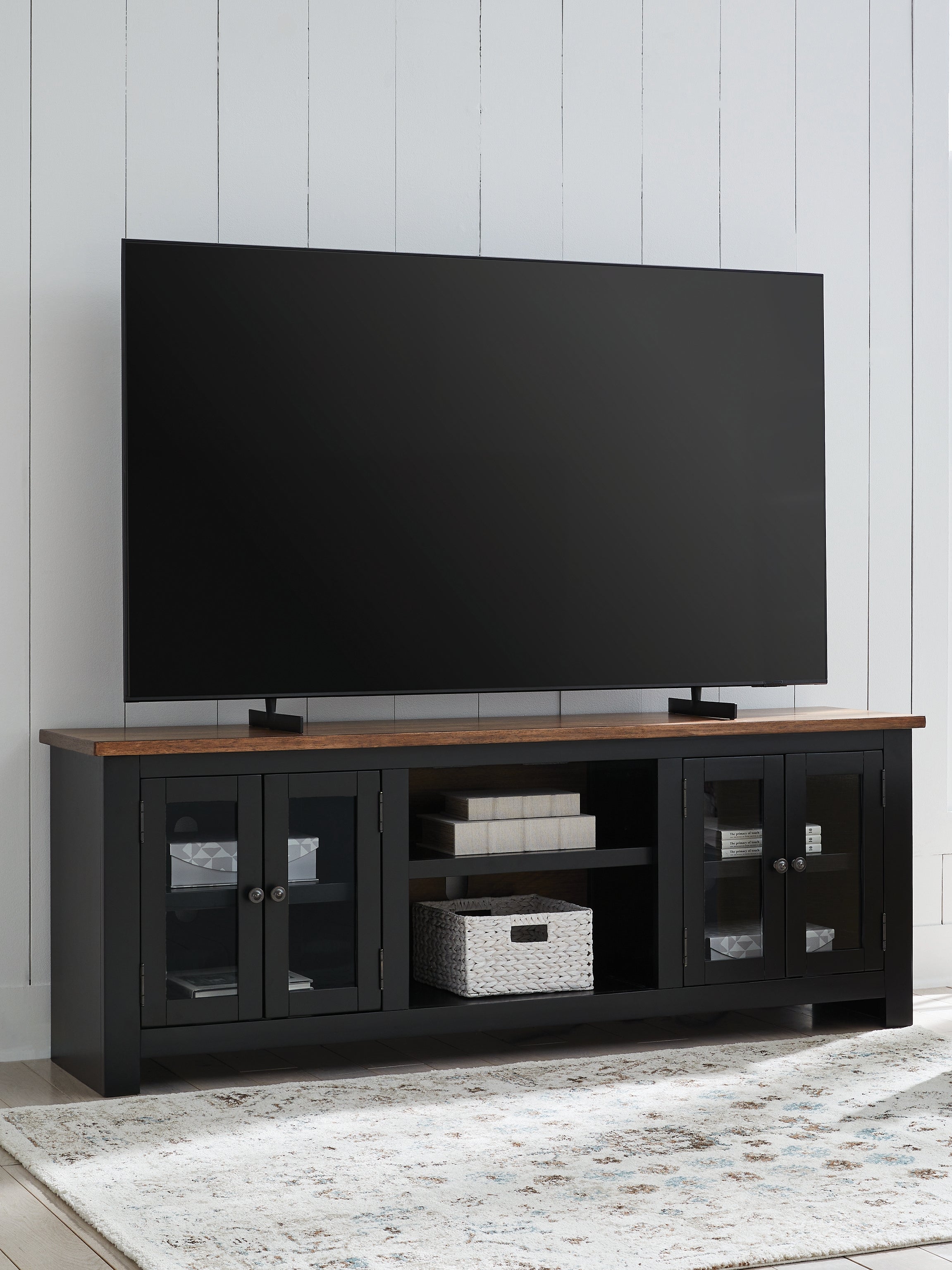 Coral Furniture - Ashley Furniture - Wildenauer 76" TV Stand - 76" / Brown/Black - W664-68