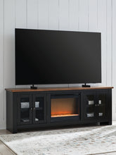 Coral Furniture - Ashley Furniture - Wildenauer 76" TV Stand with Electric Fireplace - 76" TV Stand with Electric Fireplace / Brown/Black - W664W2