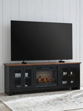 Coral Furniture - Ashley Furniture - Wildenauer 76" TV Stand with Electric Fireplace - 76" TV Stand with Electric Fireplace / Brown/Black - W664W1