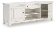 Coral Furniture - Ashley Furniture - Robbinsdale 72" TV Stand - 72" / Antique White - W742-68