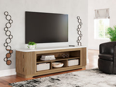 Coral Furniture - Ashley Furniture - Camdill 80" TV Stand - 80" / Light Brown - W808-68