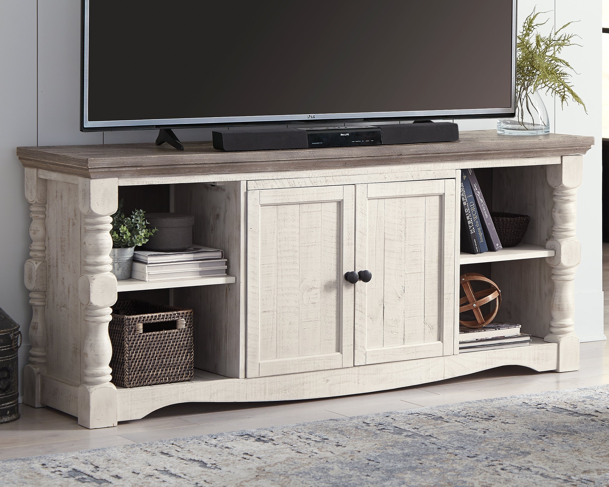 Coral Furniture - Ashley Furniture - Havalance 67" TV Stand - 67" / Two-tone - W814-30